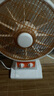 多丽台扇家用台式转页扇电风扇鸿运扇座钟扇定时学生KYT1-25F 茶色KYT1-25F 实拍图