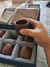 吟艺阁 宜兴紫砂杯纯手工小茶杯原矿紫砂喝茶杯工功夫茶杯品茗杯 60ml 紫朱泥款 一套六只装 实拍图