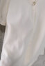 欧莎（OSA）夏季热卖 短袖v领衬衫女设计感小众衬衣OL职业上衣新款薄款雪纺衫 杏色 M 晒单实拍图