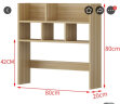 酷林KULIN书架电脑桌上书架台面小架子学生置物架办公桌收纳书架 浅胡桃色 实拍图