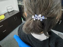 张太太时尚发饰 合金水钻边夹发卡蝴蝶发夹顶夹刘海卡子头饰B176 紫色 实拍图