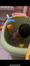 奔麦【送货到门】儿童泡澡桶沐浴桶洗澡盆宝宝洗澡桶婴儿游泳桶家用坐 【特大号+电动花洒】绿色 实拍图