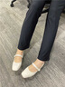 百丽（Belle）小麦穗玛丽珍鞋女商场同款小皮鞋单鞋A7A1DAQ4 米白 38 (240mm) 实拍图