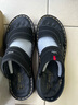 蜻蜓牌夏季皮凉鞋男士真皮休闲凉拖两穿大码防水软底户外穿开车沙滩鞋男 黑色 运动鞋码，脚宽胖选大一码 43 实拍图