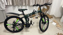 Jeep吉普自行车折叠山地车男女学生双减震碟刹越野变速公路车-战神 战神-绿色三刀一体轮 27速26寸(适合1.6-1.80m) 实拍图