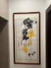 牧庭玄关装饰画名家手绘国画五福临门过道挂画禅意花鸟画新中式壁画 沙比利实木框-圆角棕色 装框63*123 晒单实拍图