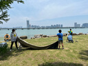 探险者（TAN XIAN ZHE）天幕帐篷户外露营黑胶天幕防晒遮阳棚便携野餐桌椅套装八角蝶形 13㎡遮阳黑胶【霜奶白】朋友小聚 实拍图