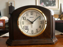 精工日本精工seiko座钟 进口卧室个性实木质跳秒夜光闹铃小台钟表 QXE043B 实拍图
