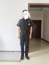 艾買保安服套装保安作训服夏装男夏季黑色保安制服执勤安检服保安服装 特短袖全套（含标志+帽子+腰带） 175 实拍图