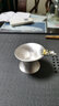 铸荣堂 茶漏网纯银手工999足银公道杯茶滤茶叶过滤网过滤器功夫茶具配件 腊梅茶滤约60克+锤纹底座约55克 实拍图