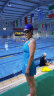 李宁（LI-NING）泳衣女士修身遮肚显瘦连体裙式温泉游泳衣保守大码泳装 020-3 湖蓝色 XL 实拍图