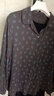 皮尔卡丹碎花长袖衬衫女2025春秋装新款宽松薄款中年妈洋气衬衣纯棉上衣 深咖 XL 【适合130-140斤】 晒单实拍图