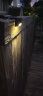 努正太阳能户外庭院灯花园装饰家用防水台阶灯围墙阶梯壁灯楼梯栏杆灯 黑壳磨砂款-暖光4个装 晒单实拍图