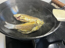 铸彩铸铁炒锅 双耳铁锅家用不粘加深圆底炒菜锅老式无涂层生铁锅 柴火锅32cm(不锈钢盖+蒸片) 32cm 实拍图