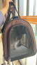 PETSFIT宠适猫包便携外出大容量猫咪背包透气宠物包斜挎包狗出行包可折叠 咖啡 S【10斤内40*25*30cm】 实拍图