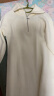 三彩2023冬季新款纯色坑条针织连衣裙拉链翻领宽松直筒裙简约女 奶白 155/80A/S 晒单实拍图