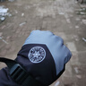 防滑手套保暖防寒户外手套自行车手套男骑行触屏加绒加厚冬季男女 蓝白色 实拍图