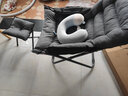 臻赛祺懒人椅宿舍椅子折叠现代简约电脑办公靠背椅休闲躺椅家用沙发椅 灰色单椅+脚凳（三挡调节） 实拍图