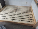 沃尔福 床 全实木床橡木1.8米双人床高箱储物主卧单人床带软包 床【带插座】+10cm椰棕床垫 1500*2000mm 实拍图