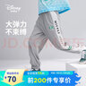 迪士尼（DISNEY）儿童男童凉感长裤防蚊舒弹梭织束脚运动裤子24夏DB321ME05灰120 实拍图