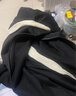 凡迪时尚开衫连帽卫衣男秋冬季加绒外套男夹克男宽松大码上衣青少年学院风 黑色(春秋款） L(100-120斤左右） 实拍图