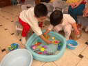 爸爸妈妈钓鱼玩具钓鱼池儿童早教玩具带磁性可装水钓鱼台带充气床收纳筐儿童玩具捞鱼玩具100件套DY-30A-3D2 实拍图