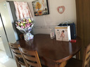 淘邦  实木餐桌 可伸缩折叠实木餐桌椅组合 餐桌餐椅套装吃饭桌子 1.5米胡桃色 一桌四椅 实拍图