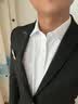 罗蒙西服套装男修身职业正装男士西装商务伴郎服新郎服结婚礼服潮男装 实拍图