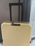 JOLLYING超薄11CM可折叠行李箱登机拉杆箱男女放缝隙省空间伸缩密码旅行箱 茴香黄【加厚PC箱壳】 20英寸 lite-登机箱【三边115CM】 实拍图