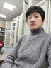 雪莲秋冬新款绞花高领套头羊绒衫女麻花加厚羊绒衫女 灰色G6AR 110 实拍图