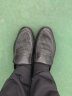 红蜻蜓男鞋皮凉鞋夏季镂空透气软底爸爸鞋真牛皮鞋子 黑色 39 实拍图