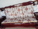 花语缤纷 加厚防滑沙发坐垫 红木实木沙发垫 长椅垫可拆洗带靠背 雪尼尔-家和 55*45*高度60(高密度海绵) 实拍图