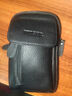 帷格 真皮小挎包两用包 穿皮带男手机腰包牛皮多功能运动包 竖款7英寸 黑色 小号 实拍图