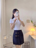 啄木鸟白色短袖t恤女修身半高领打底内搭2025新款半袖上衣韩版ins 白色 XL (105-115斤) 实拍图