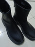 达芙妮瘦瘦靴女加绒低跟短靴女圆头百搭靴子4622607093 黑色（加绒） 35 实拍图