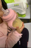 bobo top韩国吸管杯宝宝婴儿儿童吸管杯PPSU大童吸管奶瓶防漏防摔 浅粉色 300ml 实拍图