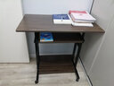 蔓斯菲尔 电脑桌可移动台式桌卧室家用学生书桌升降宿舍懒人电脑桌子带轮 【带键盘托】拉丝黑橡木色80cm 实拍图