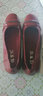 恒有福妈妈鞋皮鞋春秋季中年真皮软底单鞋粗跟中老年女鞋中跟上班工作鞋 酒红色 40 实拍图