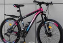 EG7山地自行车成人学生变速越野单车双减震赛车26寸青少年男女 辐条【升级减震 超强承重】炫彩 27.5寸30速【适合：175-190CM】 实拍图