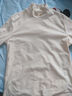 真维斯（JEANSWEST）德绒打底衫女装秋冬季长袖t恤上衣服加绒保暖加厚内搭半高领秋衣 米色 小砂纸星星_K_左领角 L 实拍图