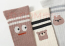 布比（BooBee）婴儿长筒袜秋冬袜子宝宝高筒地板袜男童女童卡通儿童无骨长袜 小熊猫咪薯条(3双装 M码1-3岁） 晒单实拍图