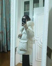奥丝婕（Aosijie）高端品牌羽绒服女短款2025冬季新款宽松白鸭绒小个子加厚保暖外套 米白【白色毛领】 S (85-105斤左右) 实拍图