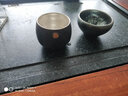 银茶杯 999纯银主人杯单杯功夫茶具手工镶银陶瓷鎏银茶杯子建盏品茗杯家用礼品茶碗 亚光喜乐杯 实拍图