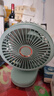 XAXR USB小风扇迷你电风扇可充电大风力散热小台扇办公室宿舍床头静音低噪多功能循环风电台式电扇 绿色充电款|4000毫安|五档风力|轻音长续航 实拍图