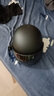 Andes HELMET3C认证电动摩托车头盔男女四季通用夏季防晒安全帽电瓶车半盔 磨砂原黑【透明短】 均码 实拍图