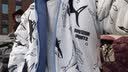 边七面包服两面穿棉衣男韩版潮流立领棉衣冬季ins加厚棉服外套棉袄潮 路人邦W20双面穿蓝白 XL 实拍图