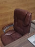凯联（KAILIAN）真皮老板椅可躺办公椅按摩大班椅舒适久坐电脑椅家用转椅高档椅子 琥珀色+搁脚 纳帕皮 实拍图