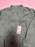 无印良品（MUJI）女式 木棉混双层纱织长袖罩衫女士衬衫衬衣外套  BC2IZC4S 烟熏绿色 XL(165/92A) 晒单实拍图