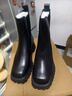 Clarks其乐潮思系列女鞋冬季经典复古英伦风粗跟方头切尔西靴中筒短靴 黑色 261747084 37.5 实拍图