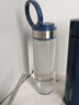 富光玻璃杯便携单层泡茶杯男耐热水杯子大容量加厚透明防漏车载杯 500ml蓝色（单层） 实拍图